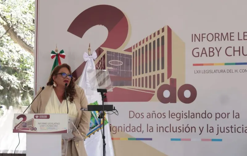 La diputada Gabriela Chumacero Rodríguez presenta su Segundo Informe de Actividades Legislativas. Foto: Especial