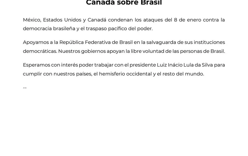 Comunicado Canadá, Estados Unidos y México