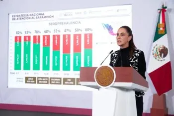 Sheinbaum pide mantener la calma: hay 28 millones de vacunas contra el sarampión disponibles