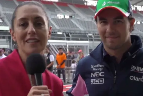 Claudia Sheinbaum entrevista a Checo Pérez