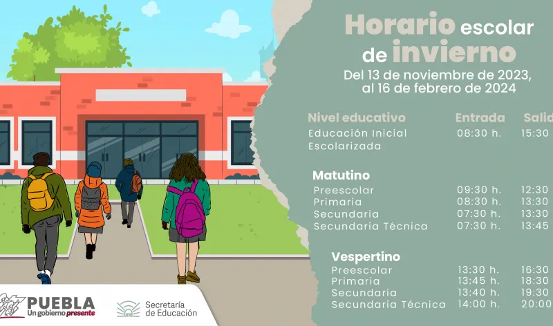 Horario invierno escuelas