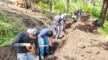 Avanza 80% la construcción de red de agua en San Martinito, Puebla