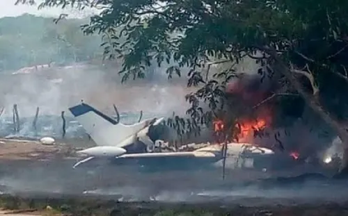 Desplome de avioneta deja 6 personas muertas en Chihuahua