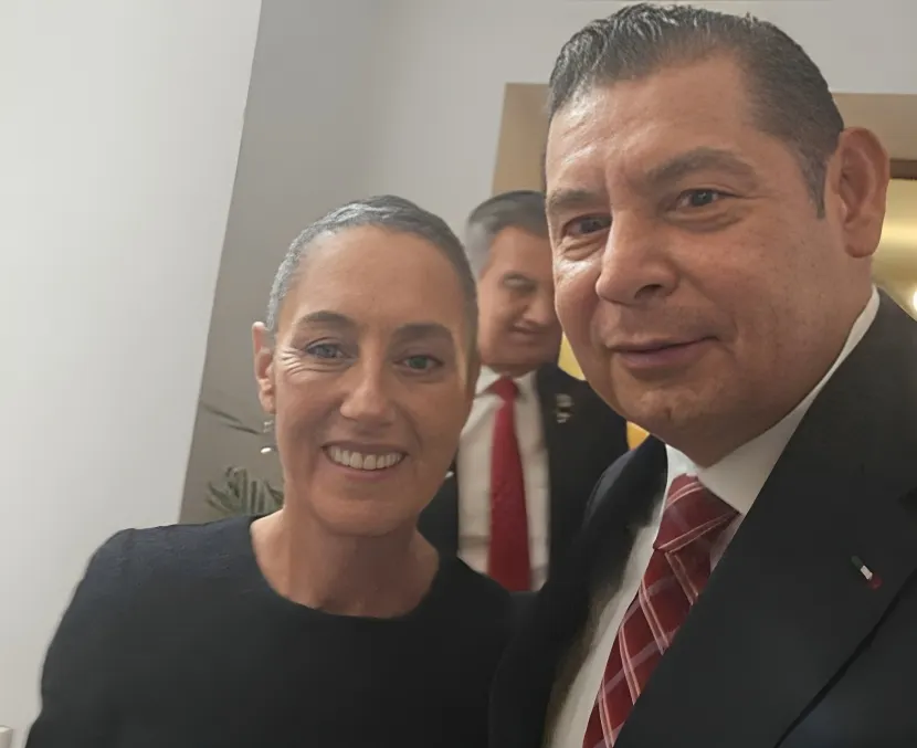 Claudia Sheinbaum y Alejandro Armenta, presidenta de México y gobernador de Puebla