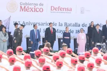 Sheinbaum y Armenta encabezan ceremonia del 163 Aniversario de la Batalla de Puebla