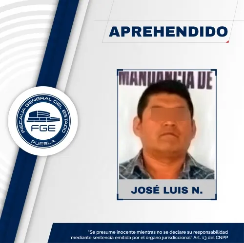 Presunto responsable de feminicidio fue aprehendido por la Fiscalía de Puebla