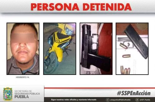 La SSP Estatal detuvo a un hombre en posesión de un arma de fuego