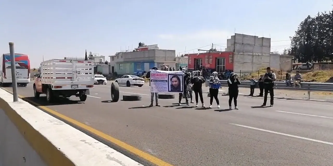 Manifestación Autopista México-Puebla