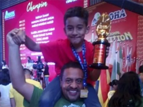 A sus 8 años, Sergio es campeón mundial de cálculo mental