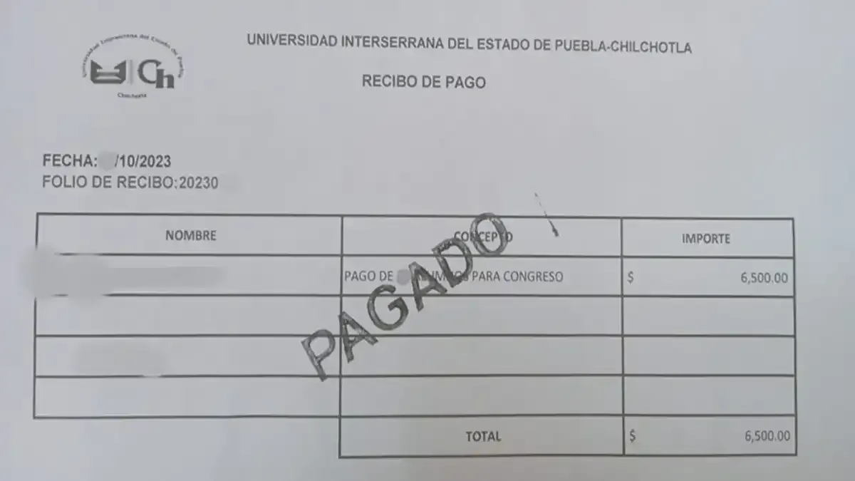 Universidad Interserrana Recibo De Pago