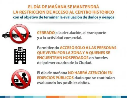 Para mayor seguridad se mantendrá restricción de acceso al CH