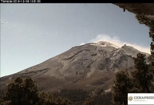 El domingo 24 fue el día más activo del Popocatépetl  durante la semana que concluye: PC estatal