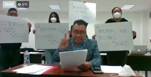 Consejeros universitarios cierran filas con Alfonso Esparza, exigen frenar la persecución política