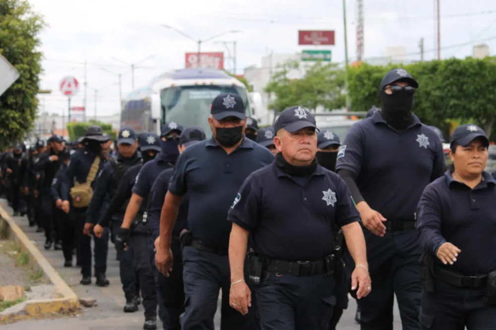 Manifestación Policías de Tehuacán