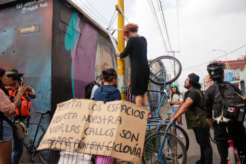 protesta ciclista