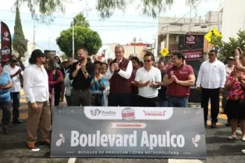 Rehabilita Ayuntamiento de Puebla el bulevar Apulco en Bosques de Amalucan; beneficia a más de 25 mil habitantes