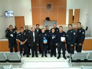 Policía de Cuautlancingo realiza simulacro de juicios orales