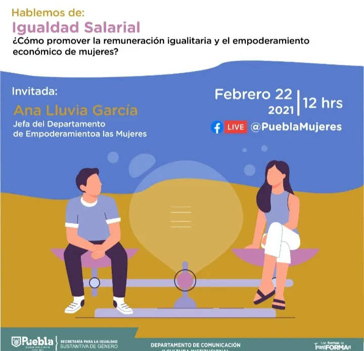 Ayuntamiento de Puebla promueve la igualdad salarial 
