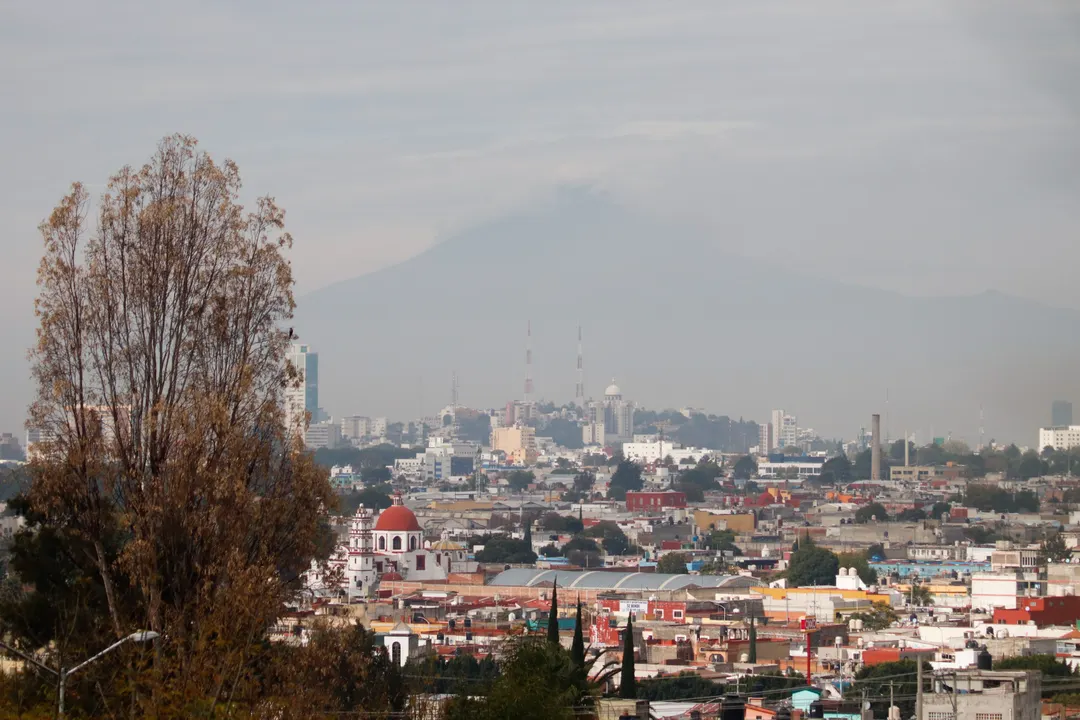 Caída de ceniza volcán Popocatépetl