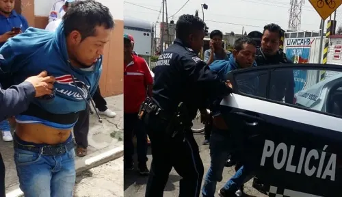 Golpean a presunto asaltante en San Pedro Cholula
