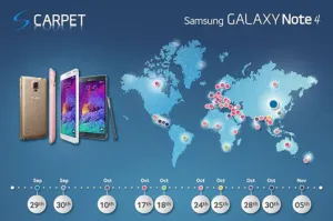 Nuevo Galaxy Note 4 se venderá en México el 24 de octubre
