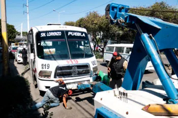 SMT Puebla remite primeras unidades de transporte público al corralón por incumplir requisitos