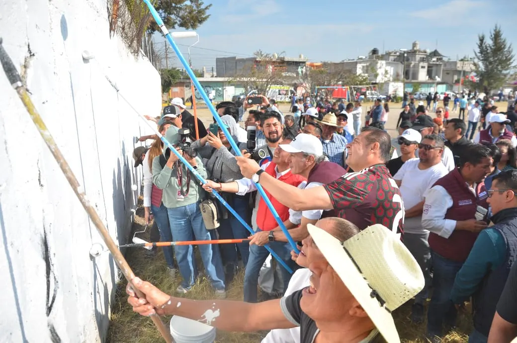 Olga Romero impulsa la faena comunitaria en Puebla junto al gobernador Alejandro Armenta