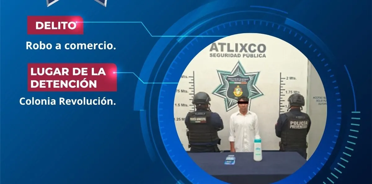 Aseguran a sujeto acusado de intento de robo en Bodega Aurrera de Atlixco