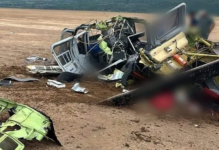 Desplome de helicóptero