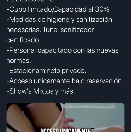Sin negocios en Puebla pero sí con orgías