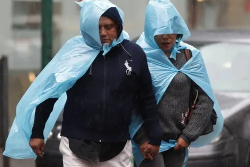 Primera lluvia del año en la capital poblana