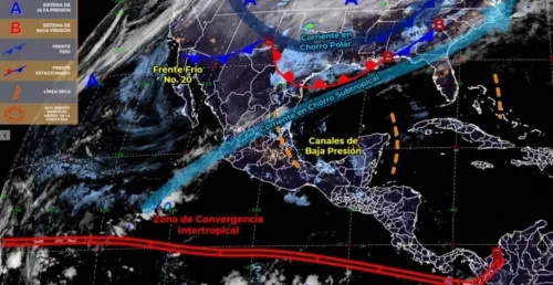 Frente frío 20 provocará descenso en las temperaturas