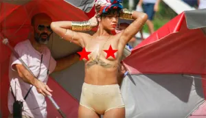 Brasil sede para topless de Rihanna