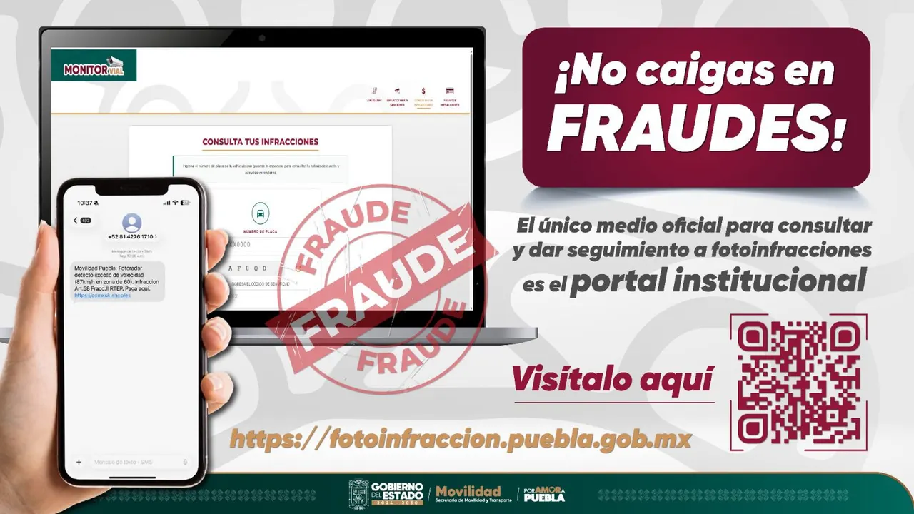 Mensajes falsos de fotoinfracciones