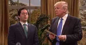 Parodia SNL a Peña entregando cheque a Trump por muro fronterizo