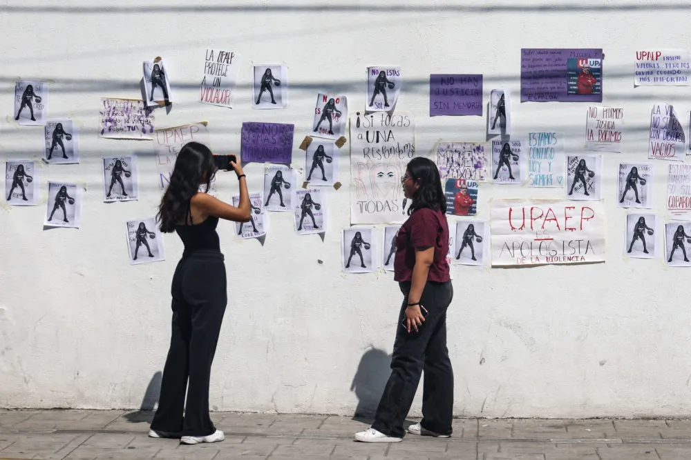 Manifestación de estudiantes de la UPAEP