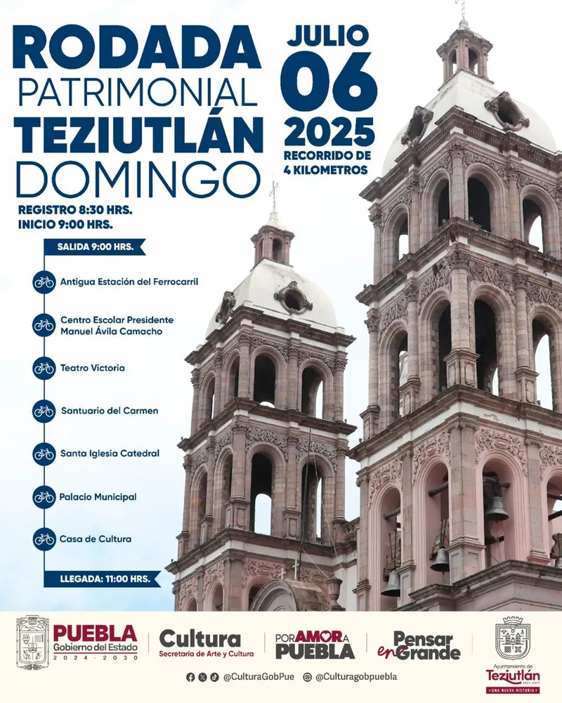 Teziutlán se une a rodadas patrimoniales durante este fin de semana