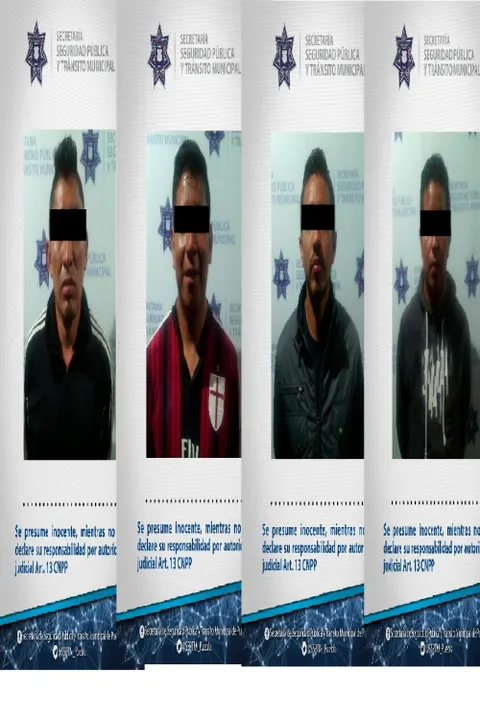 Detiene SSPTM a cuatro hombres por portación ilegal de arma de fuego