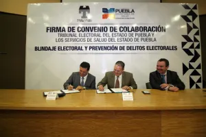 Signan convenio de blindaje electoral SSEP y TEEP