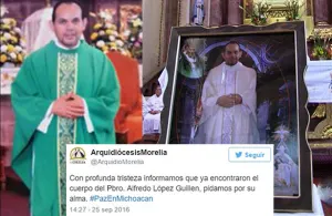 Encuentran cuerpo de sacerdote desaparecido en Morelia