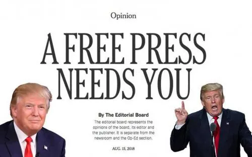 No somos el enemigo: 200 diarios de EU defienden la libertad de prensa en era Trump