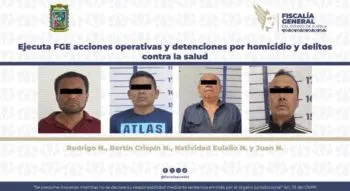 FGE Puebla realiza detenciones por homicidio y delitos contra la salud en varios municipios