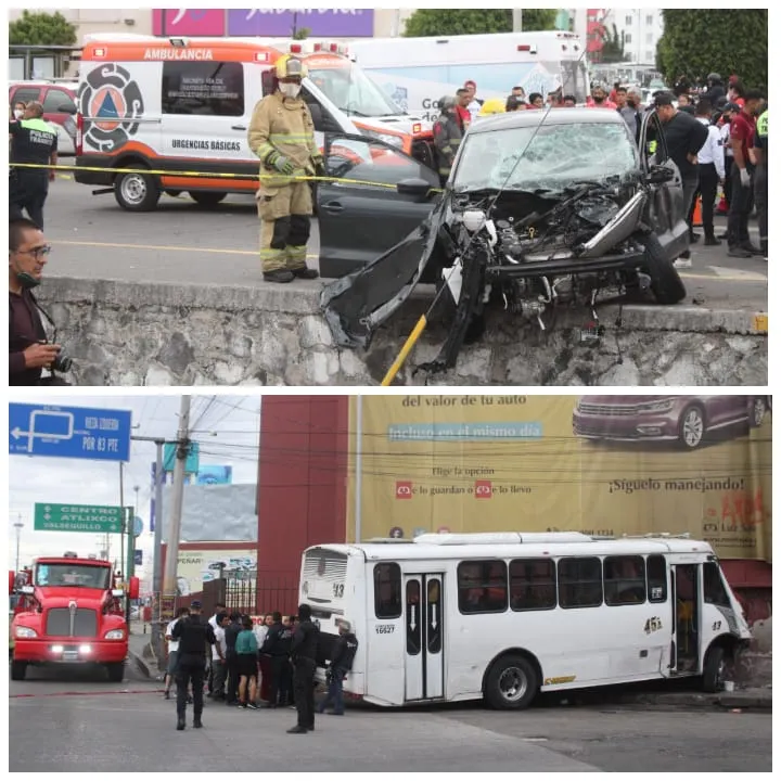 VIDEO Ruta 45A choca en 11 Sur y Las Torres