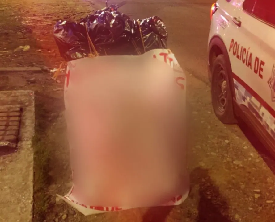 Bolsa con restos humanos