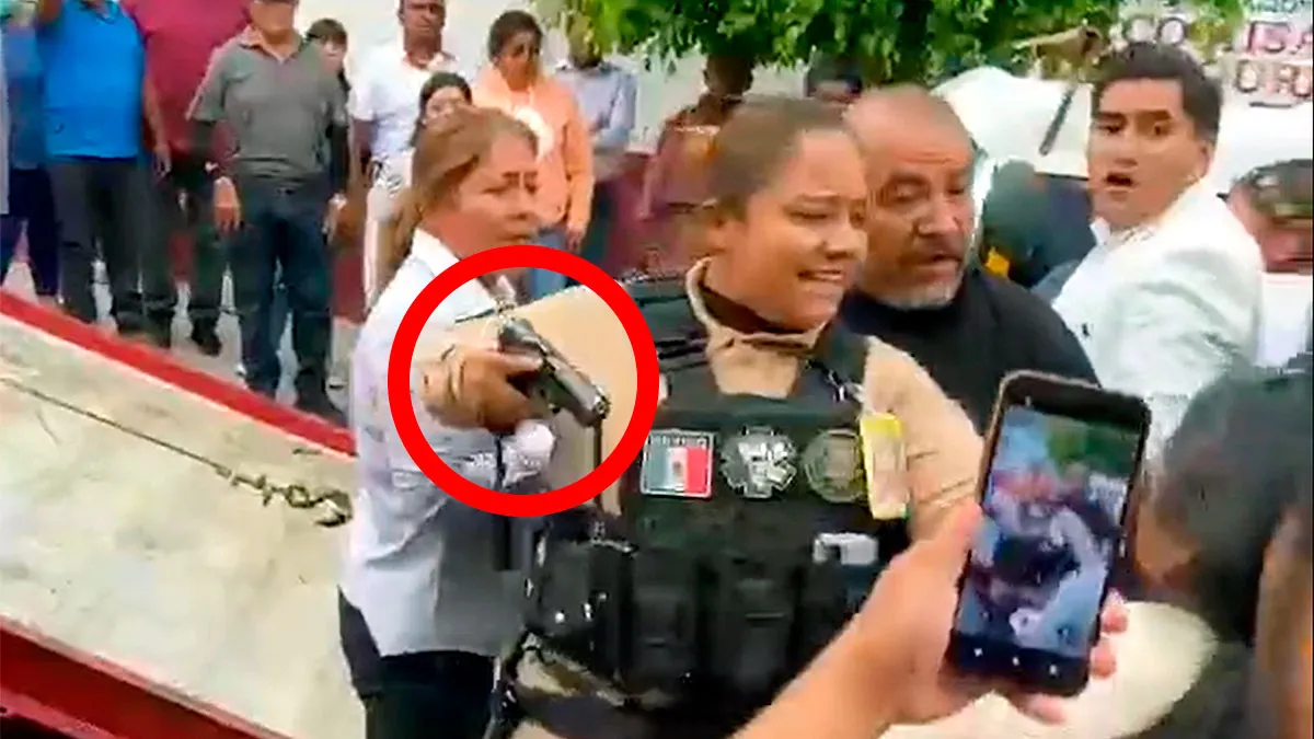 Policia Amenaza Con Pistola Mototaxi Xoxtla