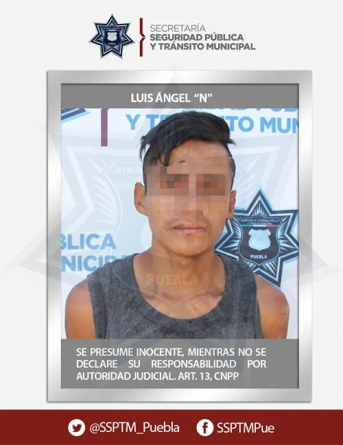 Detuvo policía municipal de Puebla a hombre por robo de infante y abuso sexual