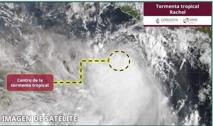 Tormenta tropical Rachel se fortalece frente a México: trayectoria y estados afectados