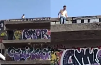 Frustran intento de suicidio de un joven en edificio abandonado frente al Paseo Bravo