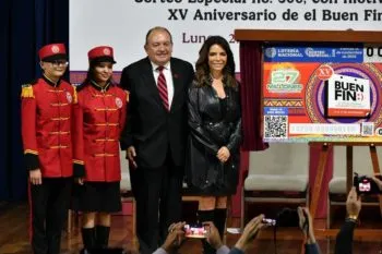 Economía y Lotería Nacional presentan billete conmemorativo del XV Aniversario de El Buen Fin