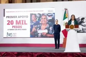 Gobierno de México anuncia inversión inicial de 10 mil mdp en apoyos directos a damnificados por las lluvias